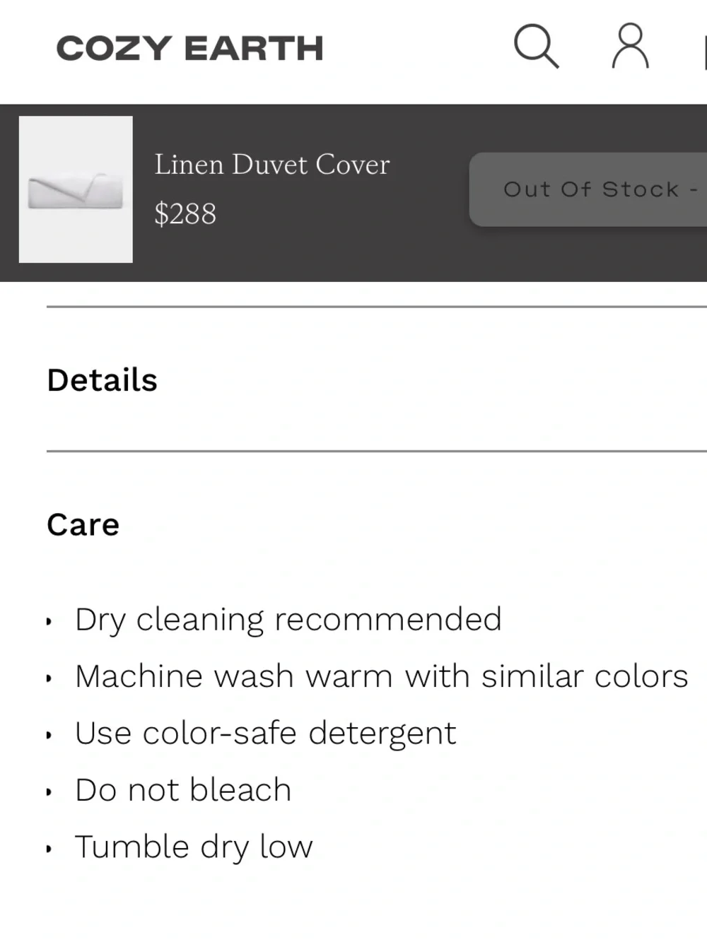 Cozy Earth Linen Duvet Cover White Full / Queen Brand New in Plastic Never Used